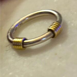 Tiffany & Co Silver and 18k Gold Ring